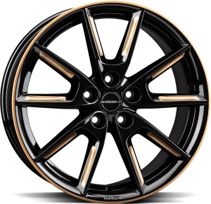 Borbet LX19 Black Gloss Gold Spoke Rim